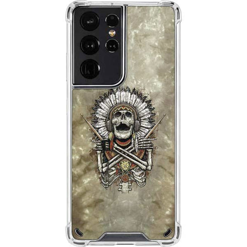 Liquid Blue Tribal Beats Galaxy S21 Ultra 5G Clear Case