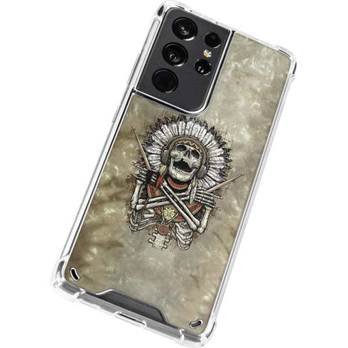 Liquid Blue Tribal Beats Galaxy S21 Ultra 5G Clear Case