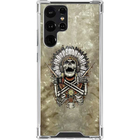Liquid Blue Tribal Beats Galaxy S22 Ultra Clear Case