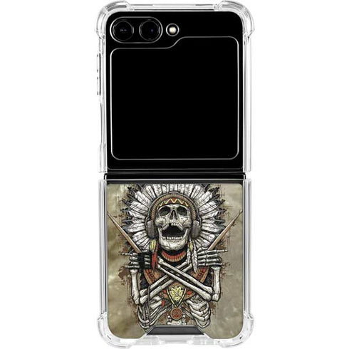 Liquid Blue Tribal Beats Galaxy Z Flip5 5G Clear Case