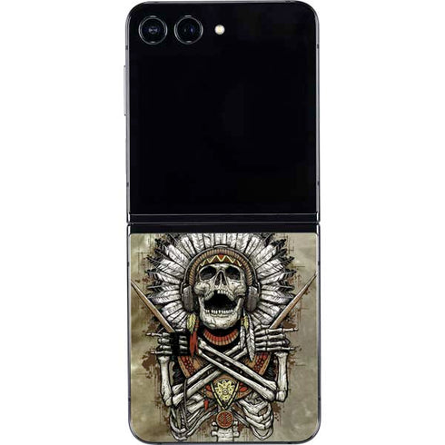 Liquid Blue Tribal Beats Galaxy Z Flip5 5G Skin