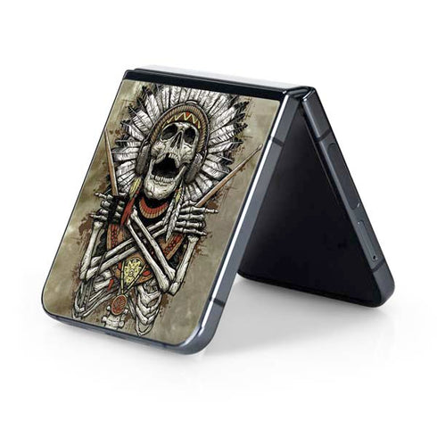 Liquid Blue Tribal Beats Galaxy Z Flip5 5G Skin