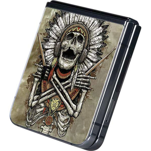 Liquid Blue Tribal Beats Galaxy Z Flip5 5G Skin