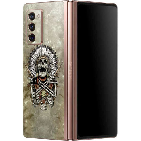 Liquid Blue Tribal Beats Galaxy Z Fold2 5G Skin