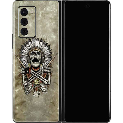 Liquid Blue Tribal Beats Galaxy Z Fold2 5G Skin