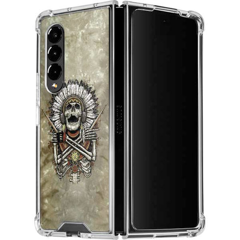 Liquid Blue Tribal Beats Galaxy Z Fold4 5G Clear Case