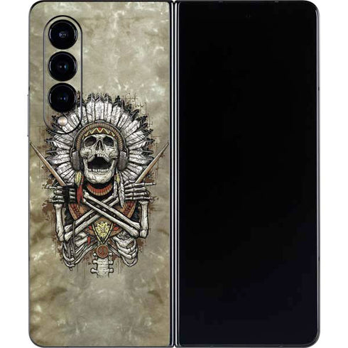Liquid Blue Tribal Beats Galaxy Z Fold4 5G Skin