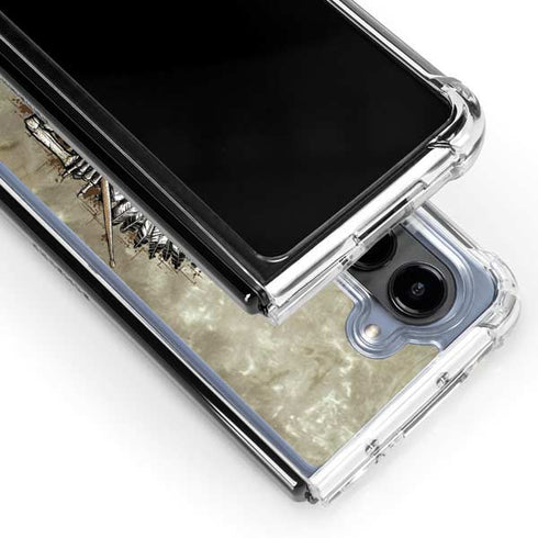 Liquid Blue Tribal Beats Galaxy Z Fold5 5G Clear Case