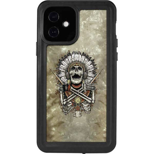 Liquid Blue Tribal Beats iPhone 12 Waterproof Case