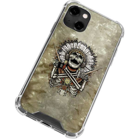 Liquid Blue Tribal Beats iPhone 13 Clear Case