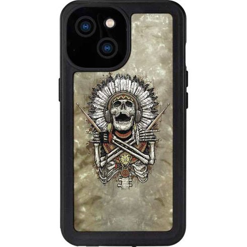 Liquid Blue Tribal Beats iPhone 13 Mini Waterproof Case