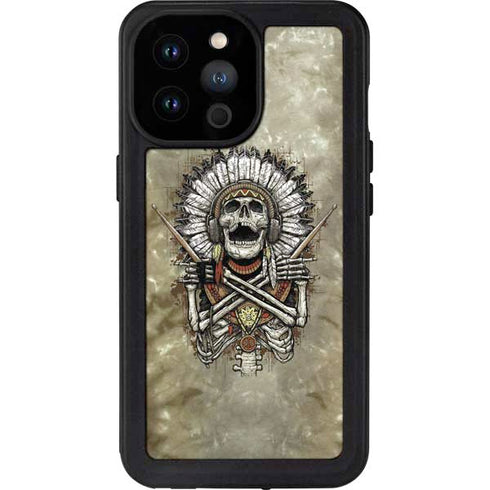 Liquid Blue Tribal Beats iPhone 14 Pro Max Waterproof Case