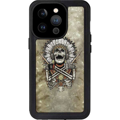 Liquid Blue Tribal Beats iPhone 14 Pro Waterproof Case