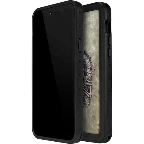 Liquid Blue Tribal Beats iPhone 14 Pro Waterproof Case