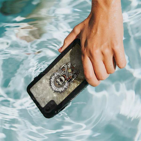 Liquid Blue Tribal Beats iPhone XR Waterproof Case