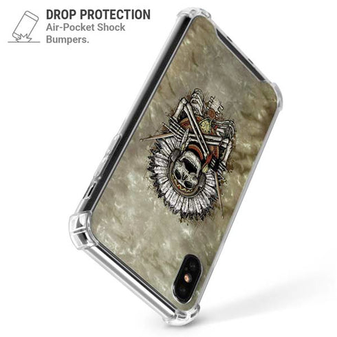 Liquid Blue Tribal Beats iPhone XS Max Clear Case