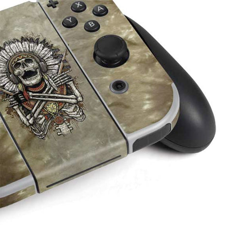 Liquid Blue Tribal Beats Nintendo Switch OLED (2021) Skin