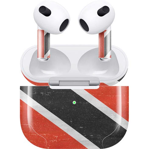 Trinidad and Tobagao Flag Distressed Apple AirPods (3rd Gen 2021) Skin