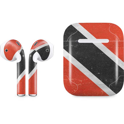 Trinidad and Tobagao Flag Distressed Apple AirPods Skin