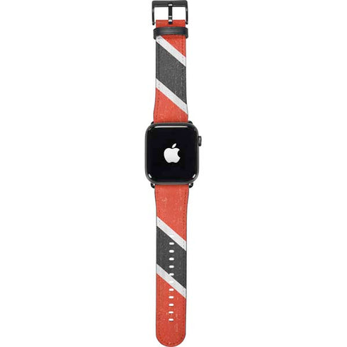 Trinidad and Tobagao Flag Distressed Apple Watch Band 38-40mm