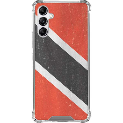 Trinidad and Tobagao Flag Distressed Galaxy A14 5G Clear Case