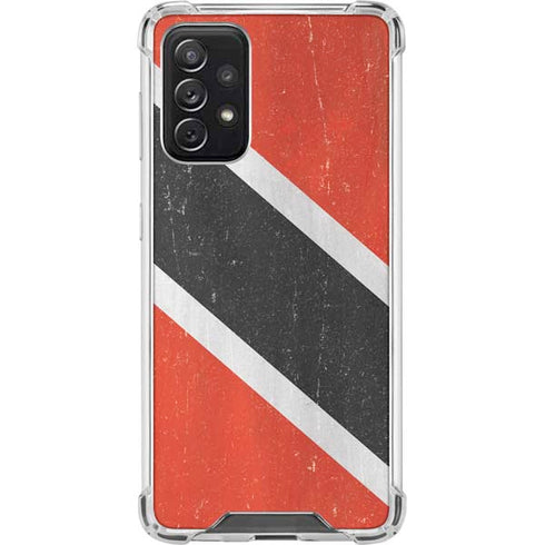 Trinidad and Tobagao Flag Distressed Galaxy A72 5G Clear Case