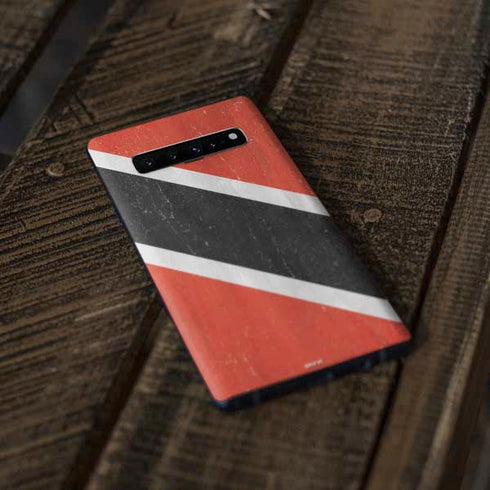 Trinidad and Tobagao Flag Distressed Galaxy S10 Plus Skin