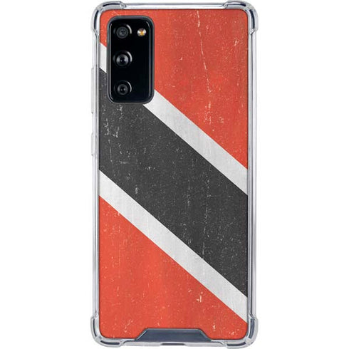 Trinidad and Tobagao Flag Distressed Galaxy S20 FE Clear Case