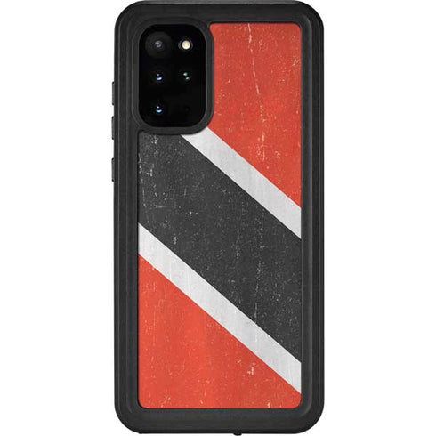 Trinidad and Tobagao Flag Distressed Galaxy S20 Plus Waterproof Case