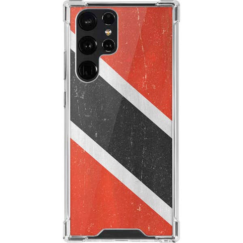 Trinidad and Tobagao Flag Distressed Galaxy S22 Ultra Clear Case