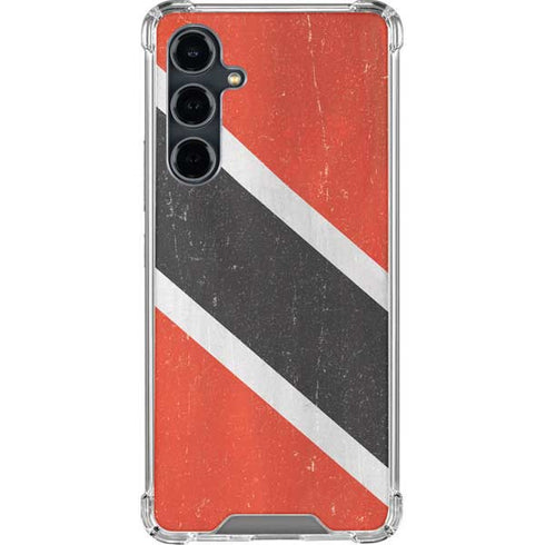 Trinidad and Tobagao Flag Distressed Galaxy S23 FE Clear Case