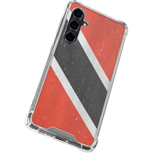 Trinidad and Tobagao Flag Distressed Galaxy S23 FE Clear Case