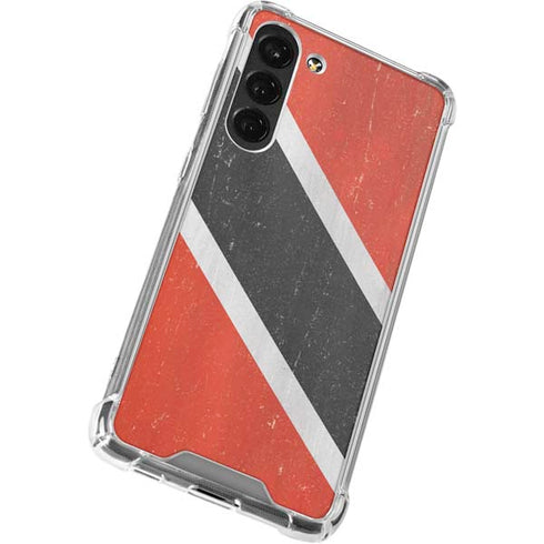 Trinidad and Tobagao Flag Distressed Galaxy S23 Plus Clear Case
