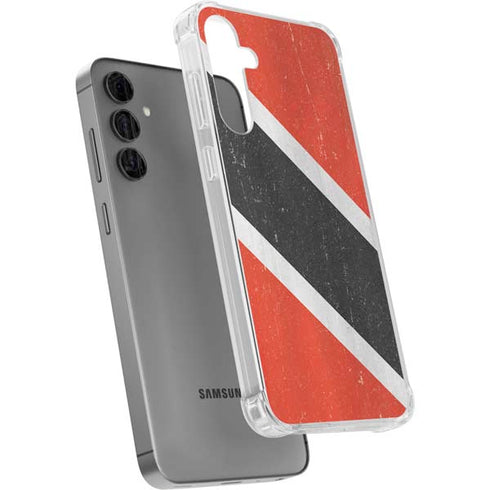 Trinidad and Tobagao Flag Distressed Galaxy S24 Plus Clear Case