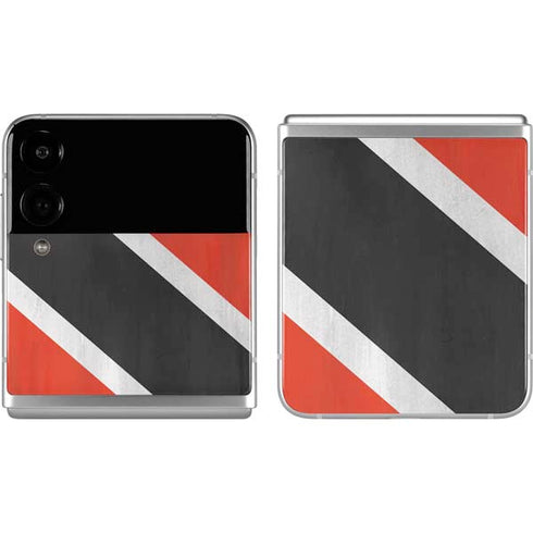 Trinidad and Tobagao Flag Distressed Galaxy Z Flip4 5G Skin