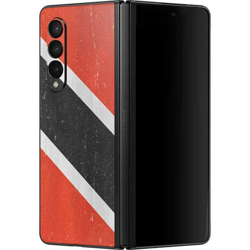 Trinidad and Tobagao Flag Distressed Galaxy Z Fold3 5G Skin