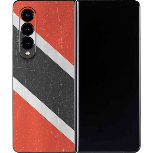 Trinidad and Tobagao Flag Distressed Galaxy Z Fold4 5G Skin