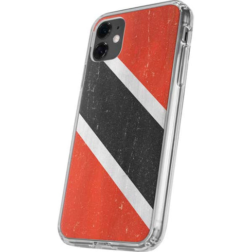 Trinidad and Tobagao Flag Distressed iPhone 11 Clear Case