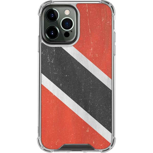 Trinidad and Tobagao Flag Distressed iPhone 13 Pro Max Clear Case