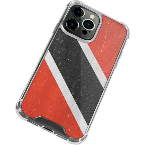 Trinidad and Tobagao Flag Distressed iPhone 13 Pro Max Clear Case