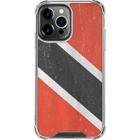 Trinidad and Tobagao Flag Distressed iPhone 14 Pro Max Clear Case