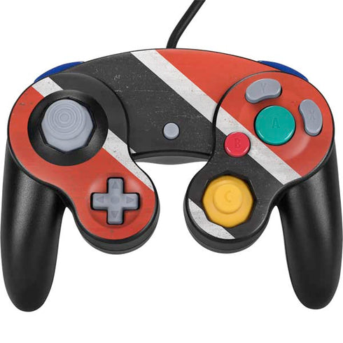 Trinidad and Tobagao Flag Distressed Nintendo GameCube Controller Skin