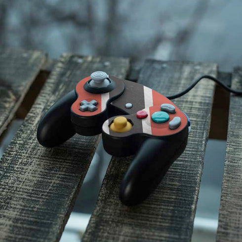 Trinidad and Tobagao Flag Distressed Nintendo GameCube Controller Skin