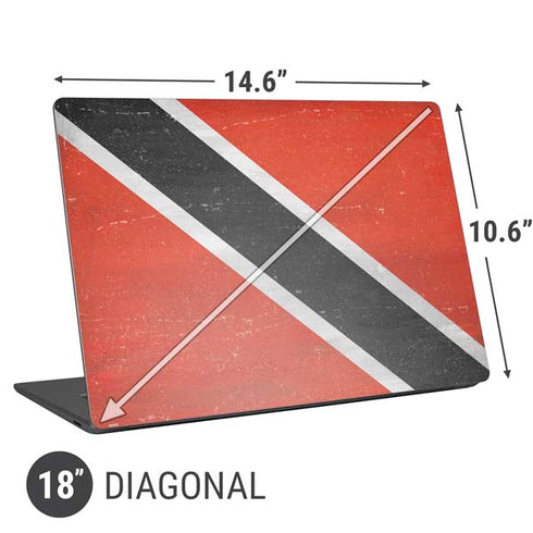 Trinidad and Tobagao Flag Distressed Universal Laptop 18in (14.6 x 10.6in) Skin