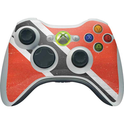 Trinidad and Tobagao Flag Distressed Xbox 360 Wireless Controller Skin
