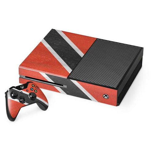 Trinidad and Tobagao Flag Distressed Xbox One Console and Controller Bundle Skin