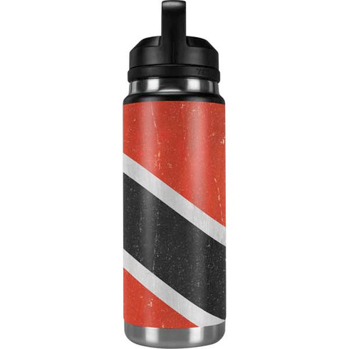 Trinidad and Tobagao Flag Distressed YETI Rambler 26oz Bottle Skin