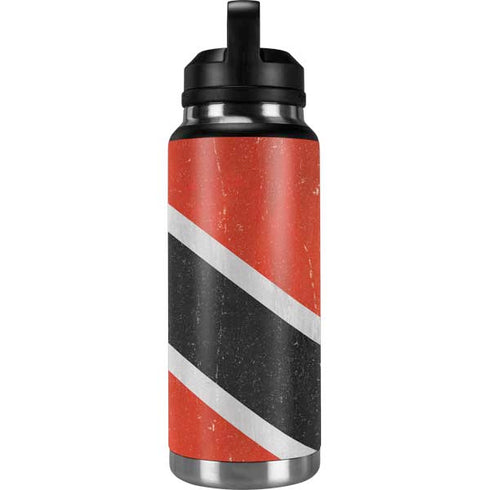 Trinidad and Tobagao Flag Distressed YETI Rambler 36oz Bottle Skin