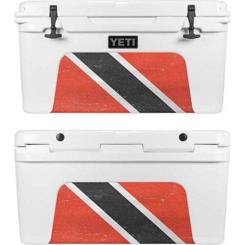 Trinidad and Tobagao Flag Distressed YETI Tundra 65 Hard Cooler Skin