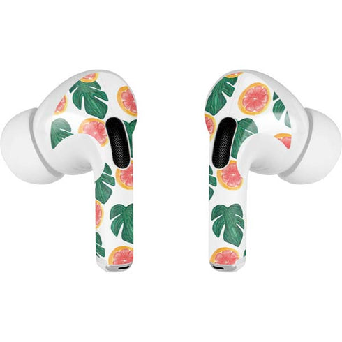 Bouffants and Broken Hearts Tropical Leaves and Citrus Apple AirPods Pro Skin
